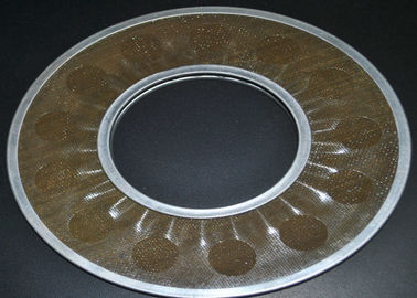Disco de cobre amarillo del filtro de malla de alambre que apoya para filtrar, micrón 20-200