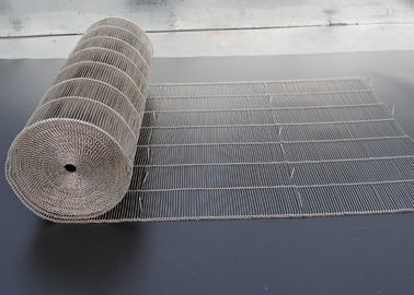 Banda transportadora de la flexión de 316 grados de la malla de alambre plana del acero inoxidable para la panadería