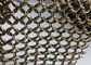 Malla decorativa de la malla de alambre/de la alambrada del anillo del acero inoxidable del oro para la cortina