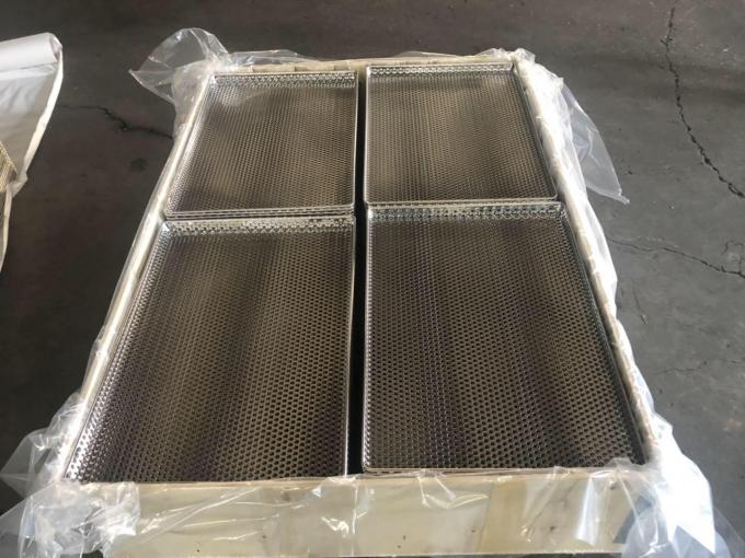 Categoría alimenticia de la bandeja de la malla de alambre del acero inoxidable 316 del rectángulo 304 para el Bbq 4