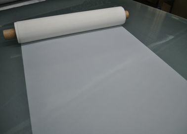 Tela de malla blanca de la impresión de la pantalla del poliéster de la alta tensión para la impresión de la camiseta