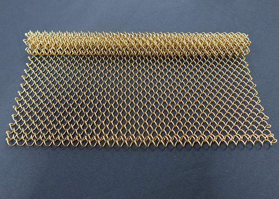 pañería de la bobina de Mesh Drapery Decorative Wire Mesh del metal de 1.2m m para la cortina
