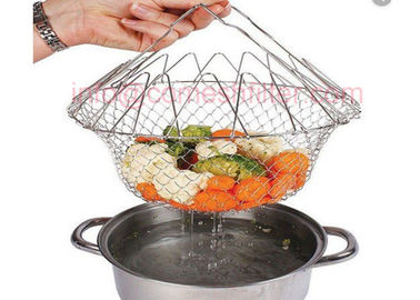 La categoría alimenticia 12 en 1 cesta plegable del cocinero de la herramienta de la cocina de acero alista para enviar