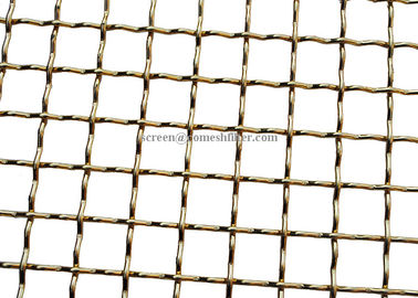 Abertura tejida decorativa de cobre roja de cobre amarillo prensada de la malla de alambre a partir de 1 micrón hasta los 5cm