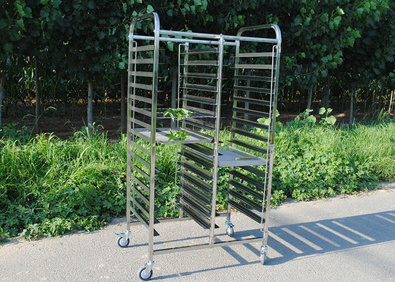 Ruedas de resistencia de Tray Rack Trolley With Heat del acero inoxidable del SGS 1.2m m