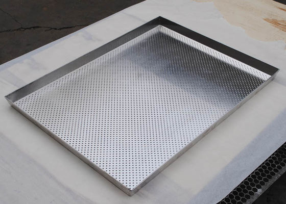 metal de aluminio de 0.8m m que cuece los agujeros de la ronda de Tray Perforated Drying Pans With