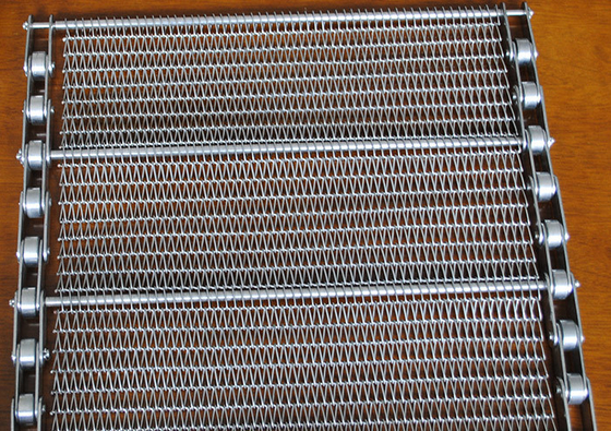 Un buen precio. Cinturón transportador de cadena de malla de alambre de acero inoxidable resistente al calor en línea