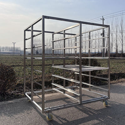 Un buen precio. Temperatura de trabajo alta 30 bandejas 304 acero inoxidable Panadería de secado del bastidor del carrito en línea