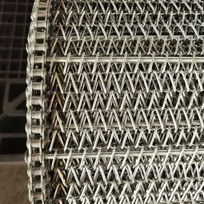Un buen precio. Cinta transportadora de malla de alambre en espiral de acero inoxidable personalizada para la industria alimentaria en línea