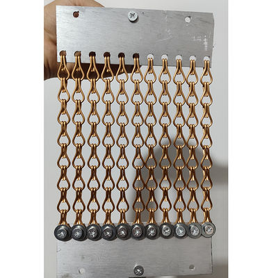 Un buen precio. Gold  Anodized Chain Mail Decorative Metal Link Mesh Curtain Aluminium Alloy Coil Drapery en línea