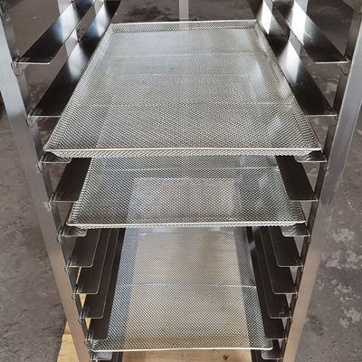 Un buen precio. Custom Size Food Grade 304 Stainless Steel Drying Rack Trolley for 600x400 Trays en línea