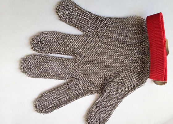Un buen precio. Guantes reversibles del acero inoxidable del nivel 5 de la seguridad con color plata de la correa de la materia textil en línea