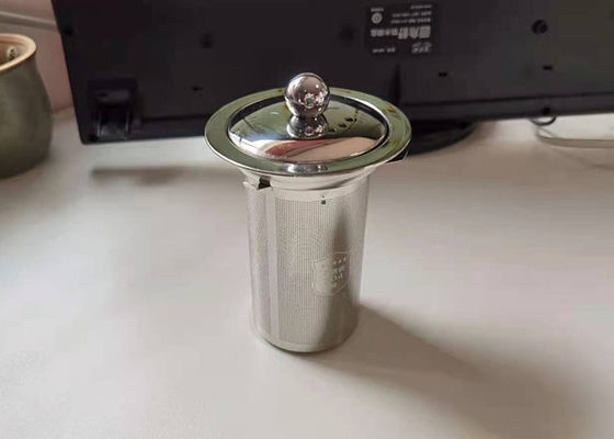 Un buen precio. Té de acero inoxidable electrolítico Infuser de las hojas intercambiables de 304 4.5cm con la tapa en línea