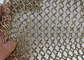 Acero inoxidable Ring Mesh Fabric Chainmail Curtain 304ss del metal del color oro