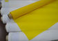 Paño de empernado de seda del poliéster bajo del alargamiento para la impresión de la pantalla, color blanco/del amarillo