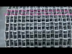 Acero inoxidable 304 Cinturón transportador de panal de miel Cinturón de malla de alambre de banda plana de panal de miel