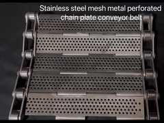 Cinturón transportador de placas de cadena perforada de acero inoxidable 304 316