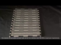 Cinturón transportador de placas perforadas de acero inoxidable 304 316