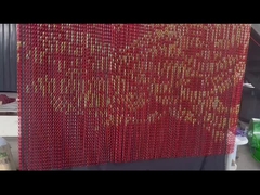 Color personalizado Decoración de doble gancho de aluminio cortina de malla de enlace de cadena