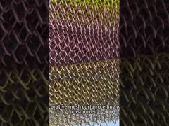 Decoración del techo de la bobina metálica de la cortina de aluminio de alambre de malla de pantalla de cadena de enlace cortinas metálicas