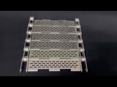 Cinturón transportador de placas perforadas de acero inoxidable
