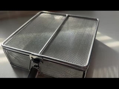Cesta de desinfección de malla de alambre de acero inoxidable