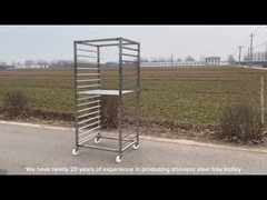 Camión de bandeja de panadería de acero inoxidable de grado alimenticio 201 304