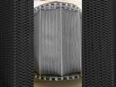 Cinturón transportador de malla de alambre en espiral accionado por cadena de acero inoxidable