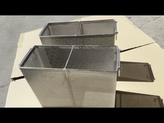 Cesta de filtro de malla de alambre de acero inoxidable de doble capa