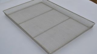 Bandeja tejida metal de la malla de alambre del acero inoxidable de la multa 80x100 los 40*60cm ss304 316 de la categoría alimenticia para la panadería del horno