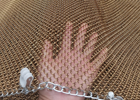 divisores de Mesh Drapes For Fireplace Room del metal de 1.5m m