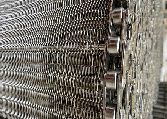 Un buen precio. Cinturón transportador de alambre de acero inoxidable de pulido ancho plano 100 mm-3000 mm en línea