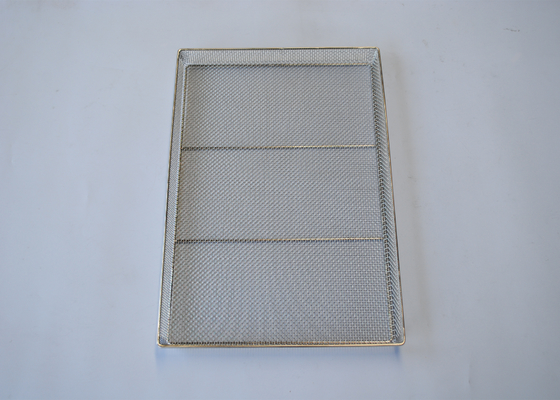 Un buen precio. 304 316 alambre de acero inoxidable Mesh Tray Food Grade Custom Size aprobado por la FDA en línea