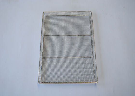 304 316 alambre de acero inoxidable Mesh Tray Food Grade Custom Size aprobado por la FDA