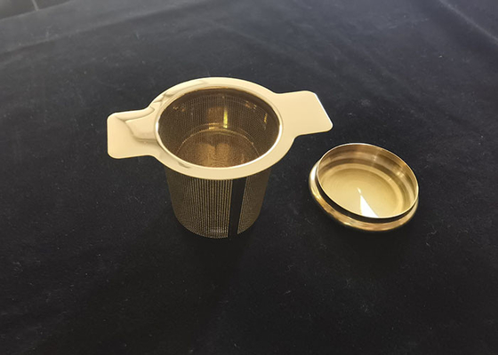 Un buen precio. Colador de infusor de té de acero inoxidable 304 reutilizable con tapa y asas en línea
