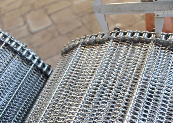 Metal Mesh Conveyor Belt de la categoría alimenticia 304SS el 120cm para el enfriamiento que se lava que cuece