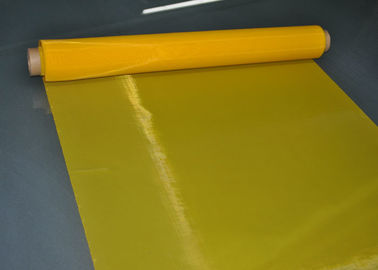 Un buen precio. 64T amarillo - malla de la impresión de la pantalla del poliéster de 55 micrones para las placas de circuito impresas en línea