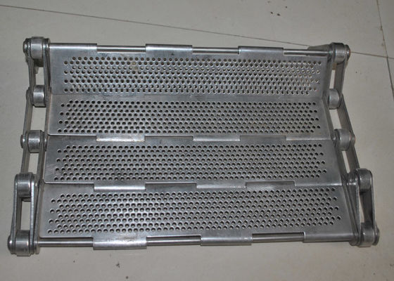 Vínculo de acero inoxidable Mesh Bakery Conveyor Belt, acero galvanizado de acero de la placa del listón de la cadena de encargo del metal de carbono 304 316