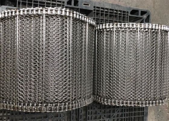 Cadenas de acero inoxidable Ss 304 Cinturón transportador espiral Balanza metálica tejido de 180 grados