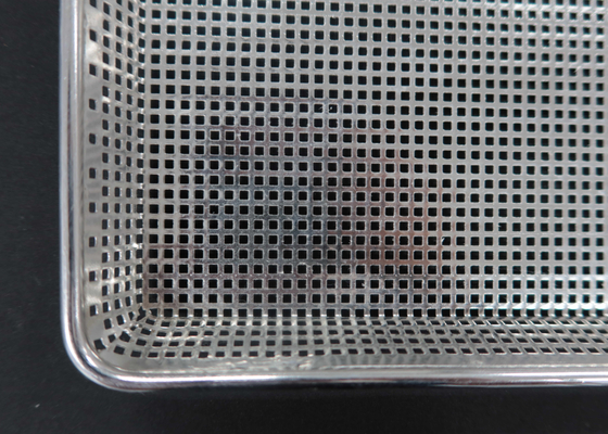 Grado alimenticio 304 bandejas de malla de acero inoxidable horneado perforado plano para secado