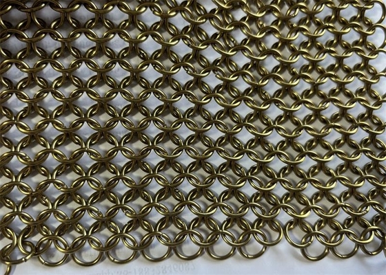 Un buen precio. Color dorado Decorativo 316l de acero inoxidable anillo malla cadena trenzada en línea