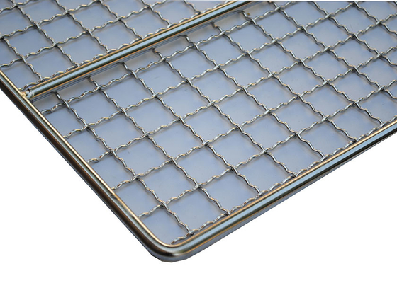 Tamaño personalizado Barbecue malla de alambre bandeja de horneado de acero inoxidable 304 Rectangular para horno
