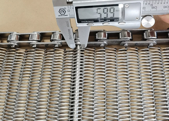 Un buen precio. Resistencia al calor Acero inoxidable Cinturón de alambre en espiral Enlace de la cadena de equilibrio de tejido de malla Cinturón transportador para hornear Seco Lavado Frito en línea