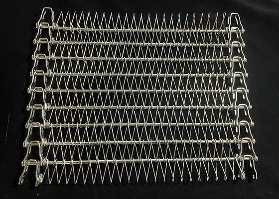 Cinturón transportador de acero inoxidable con barras flexibles de malla de alambre espiral de congelador para transportador espiral de múltiples niveles en la industria alimentaria