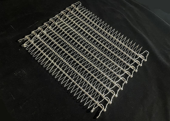 Resistencia a bajas temperaturas de acero inoxidable de varilla flexible de malla de alambre cinta transportadora en espiral con borde de enlace en forma de U