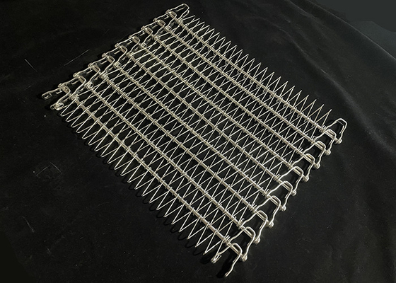 Un buen precio. Resistencia a bajas temperaturas de acero inoxidable de varilla flexible de malla de alambre cinta transportadora en espiral con borde de enlace en forma de U en línea