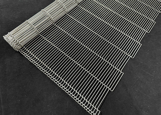 Cinturón transportador de acero inoxidable con malla de alambre plana flexible