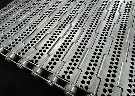 Un buen precio. Cinturón transportador de chapa de acero inoxidable resistente al calor para materiales a granel en línea