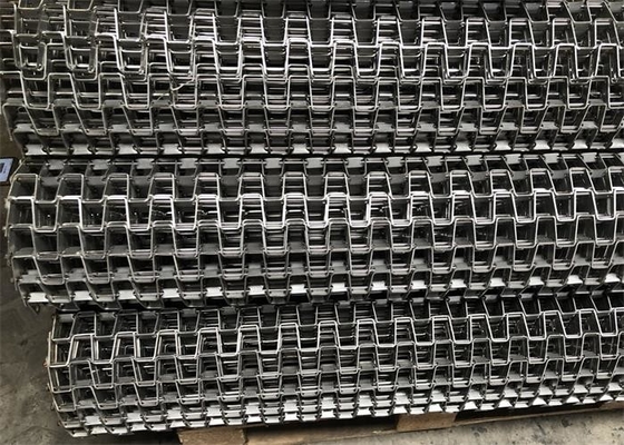 Acero inoxidable 304 Cinturón transportador de panal de miel Cinturón de malla de alambre de banda plana de panal de miel