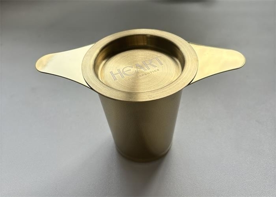 Un buen precio. Acero inoxidable de oro personalizado 304 filtro de hojas sueltas para el té filtro reutilizable de infusor de filtro de té de metal en línea
